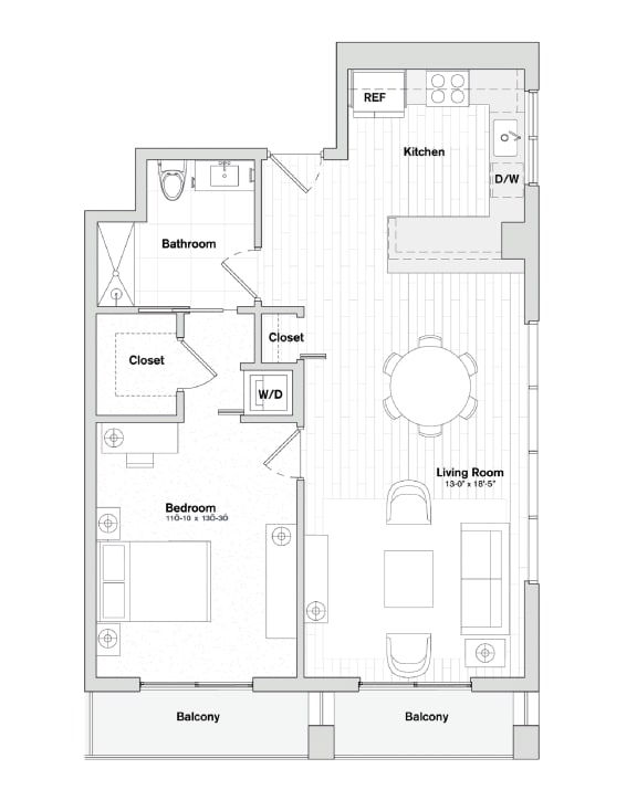 Floor Plans 1 Bedroom Apartments Miami